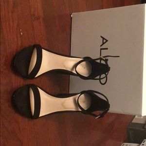 ALDO suede black heels